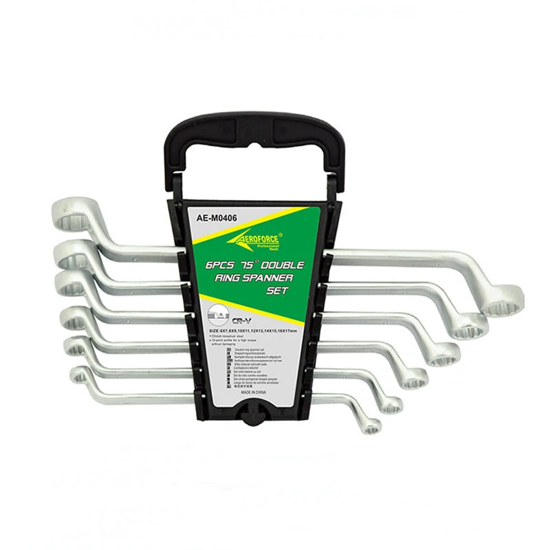 6PCS 75° Angle Matte Cr-v Double Torx Wrench | Fine Polished German Auto Tool