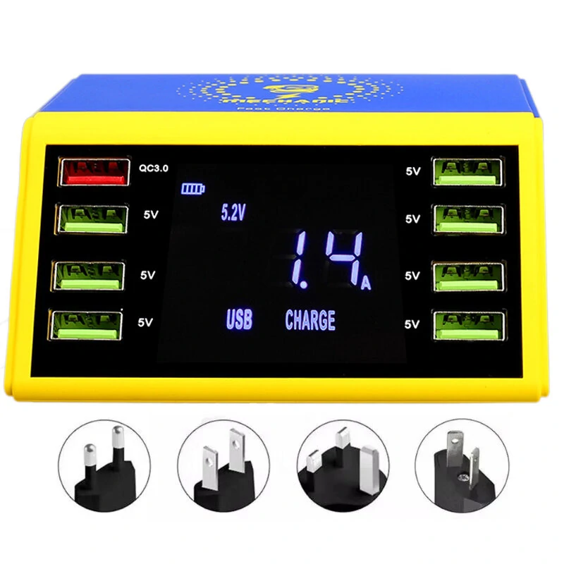 MECHANIC QC 3.0 8 Port USB Charging Dock | 10W Wireless Fast Charger for iPhone
