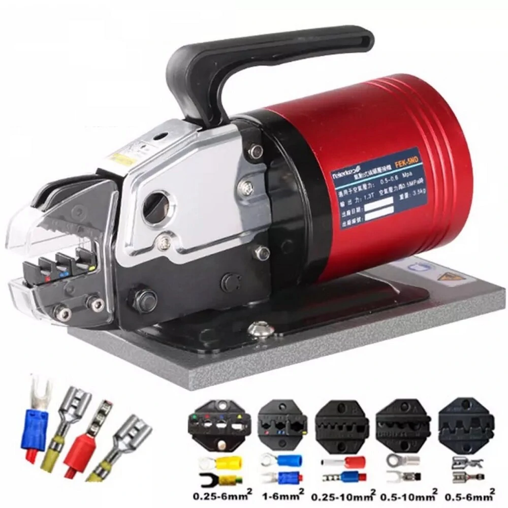 FEIERKE FEK-5ND Pneumatic Crimping Tool | Electric Terminal Machine | Cold Crimp Tool