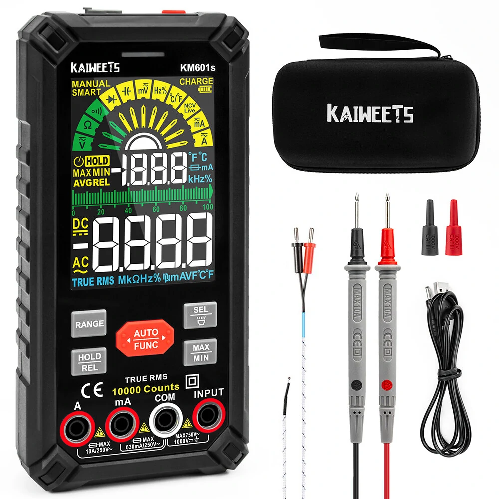 KAIWEETS KM601S Smart Multimeter - True RMS 10000 Counts | Rechargeable