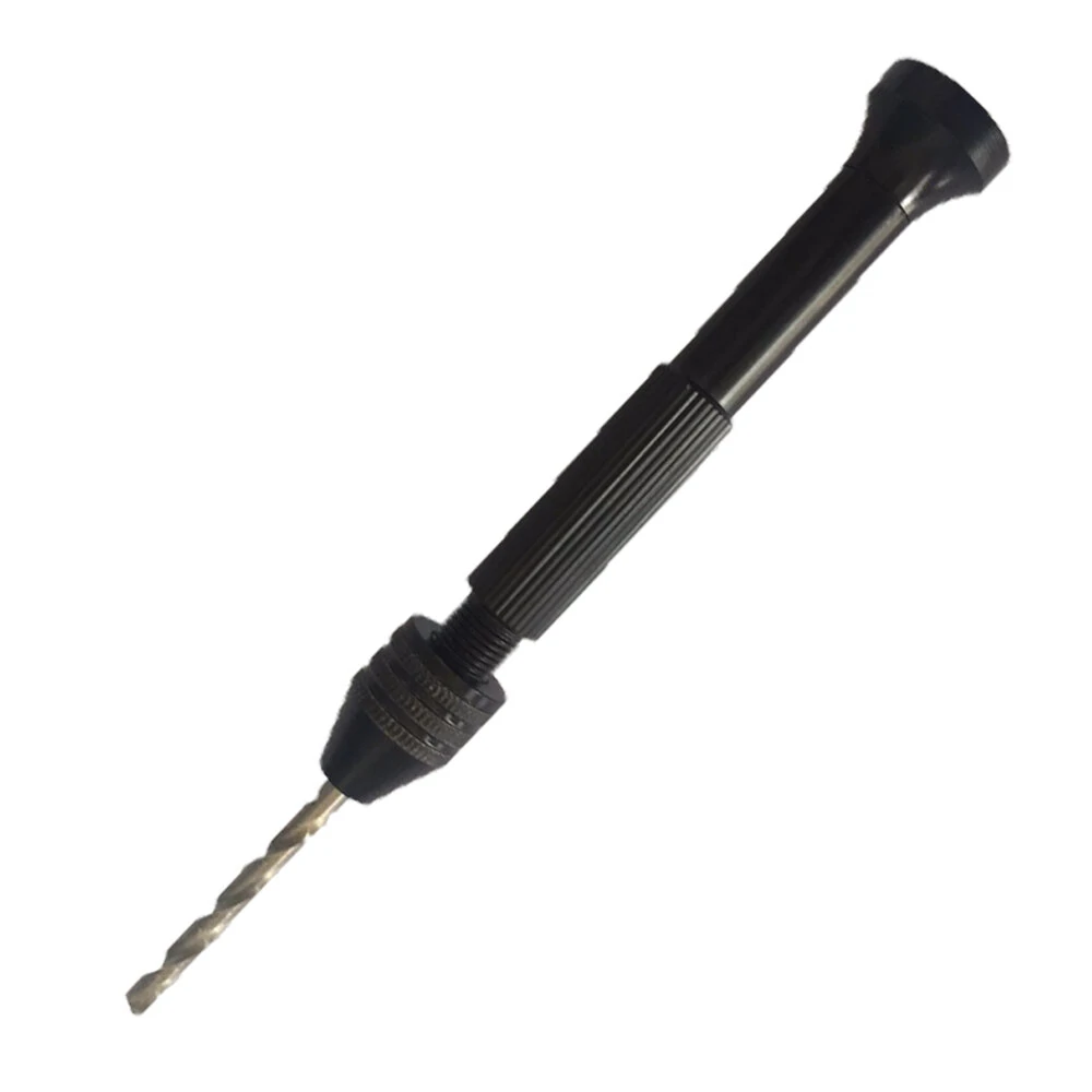 Mini Aluminum Hand Drill - 0.3-3.8mm Chuck with 10 Drill Bits | Rotary Tool