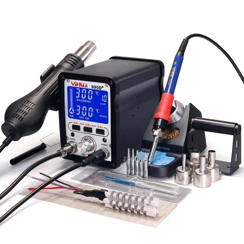 YIHUA 995D+ SMD Soldering Station | Hot Air Gun & Iron | BGA Phone Repair