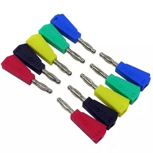50Pcs P3002 4mm Banana Plug Test Probe - 5 Colors Stackable Nickel Plated | Multimeter Connector