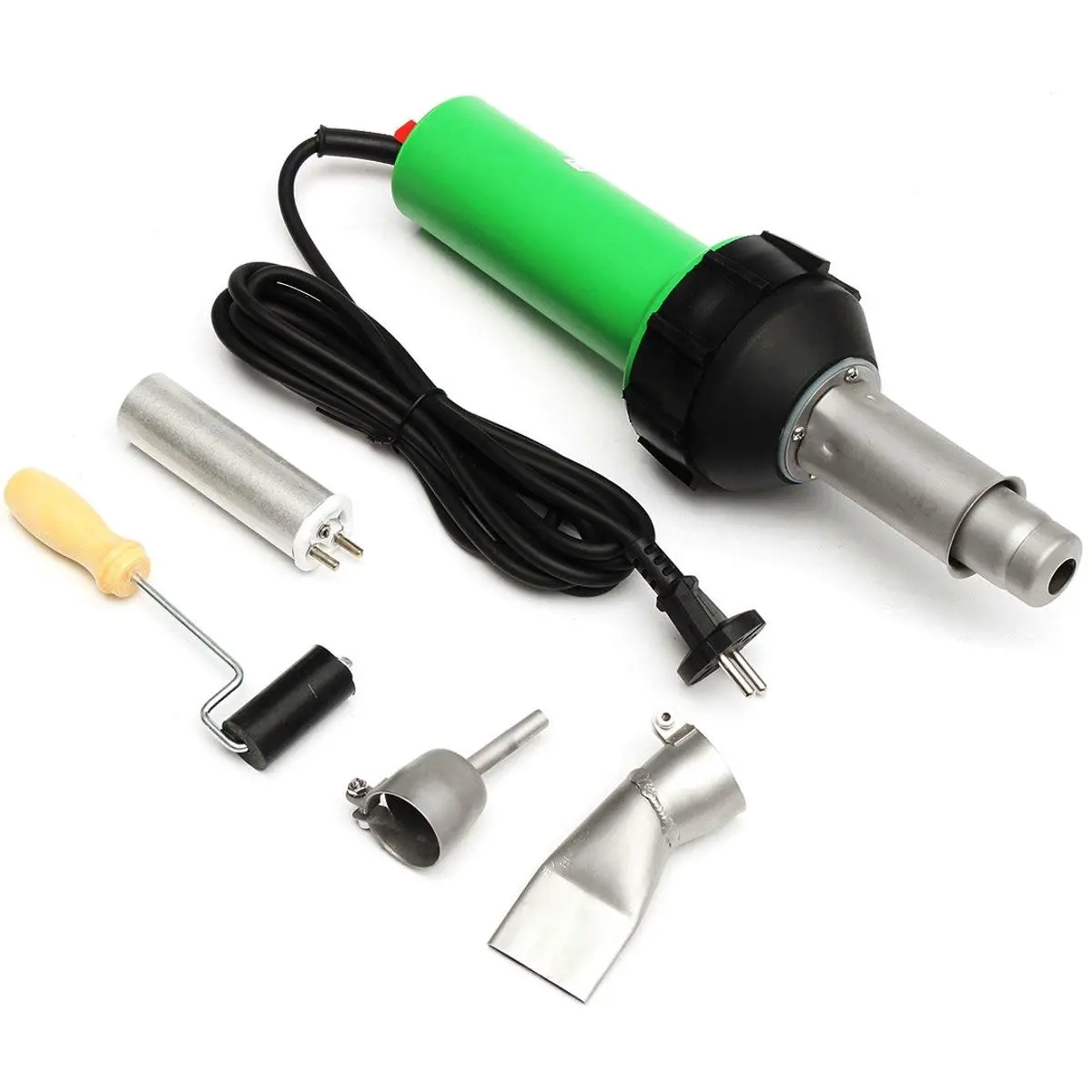 1600W Plastic Welding Torch Kit - Hot Air Gun with Nozzle & Roller