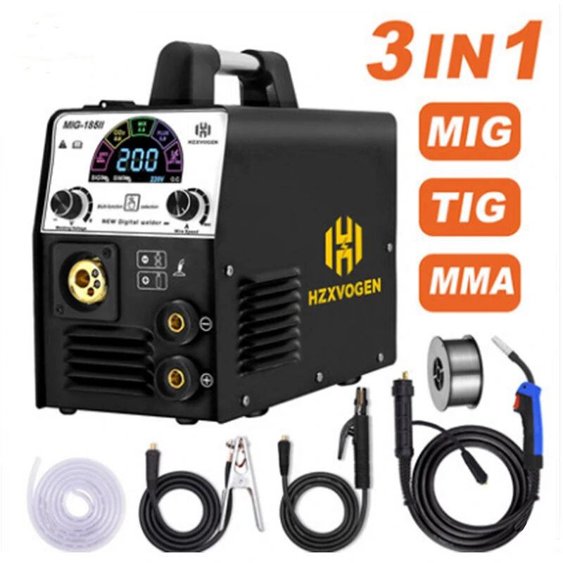 MIG185-II 3-in-1 MIG TIG ARC Welding Machine | Gas/Gasless | Household Tools