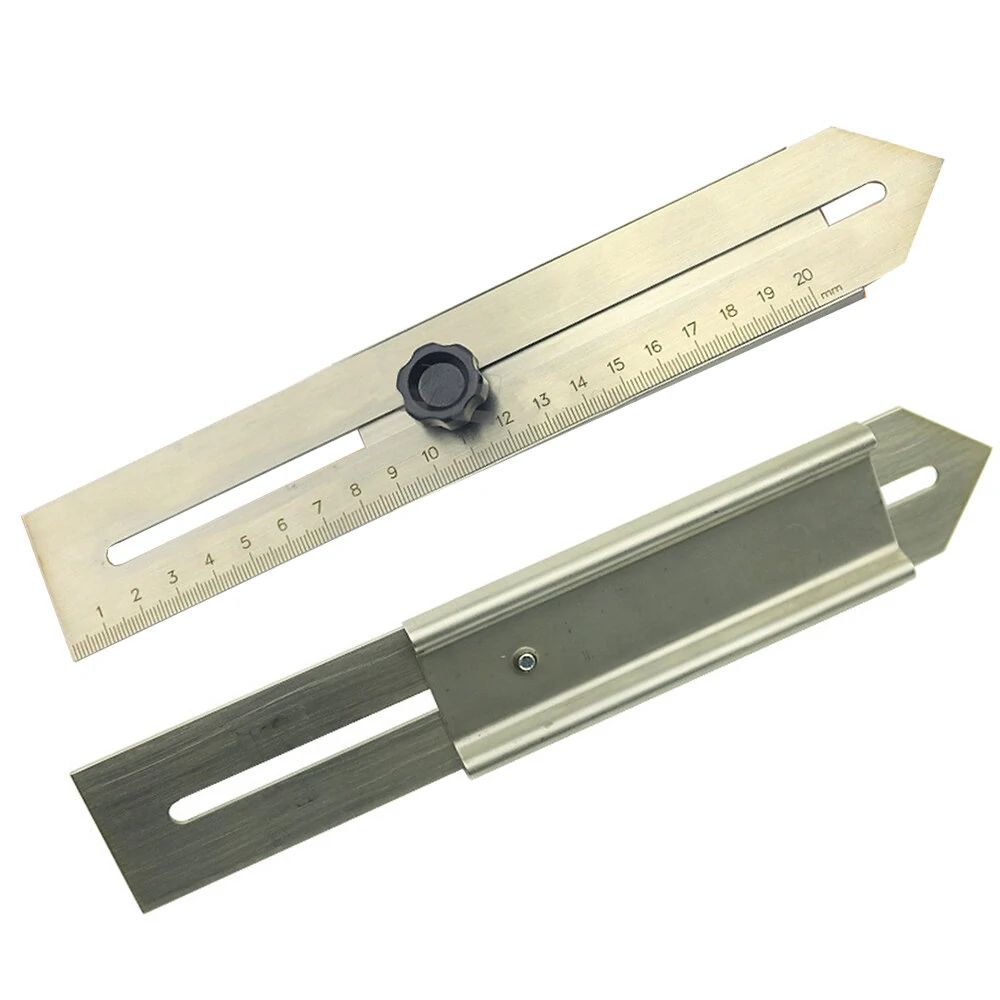 Stainless Steel Arrowhead Marking Ruler - Engraved Scale & Wear-Resistant