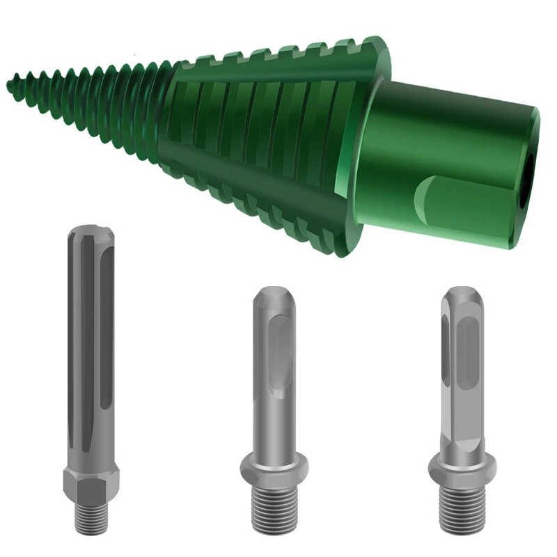 Wood Splitter Drill Bit - Carbon Steel Spiral Design - Fits Electric Hammer - Tree Stump Removal