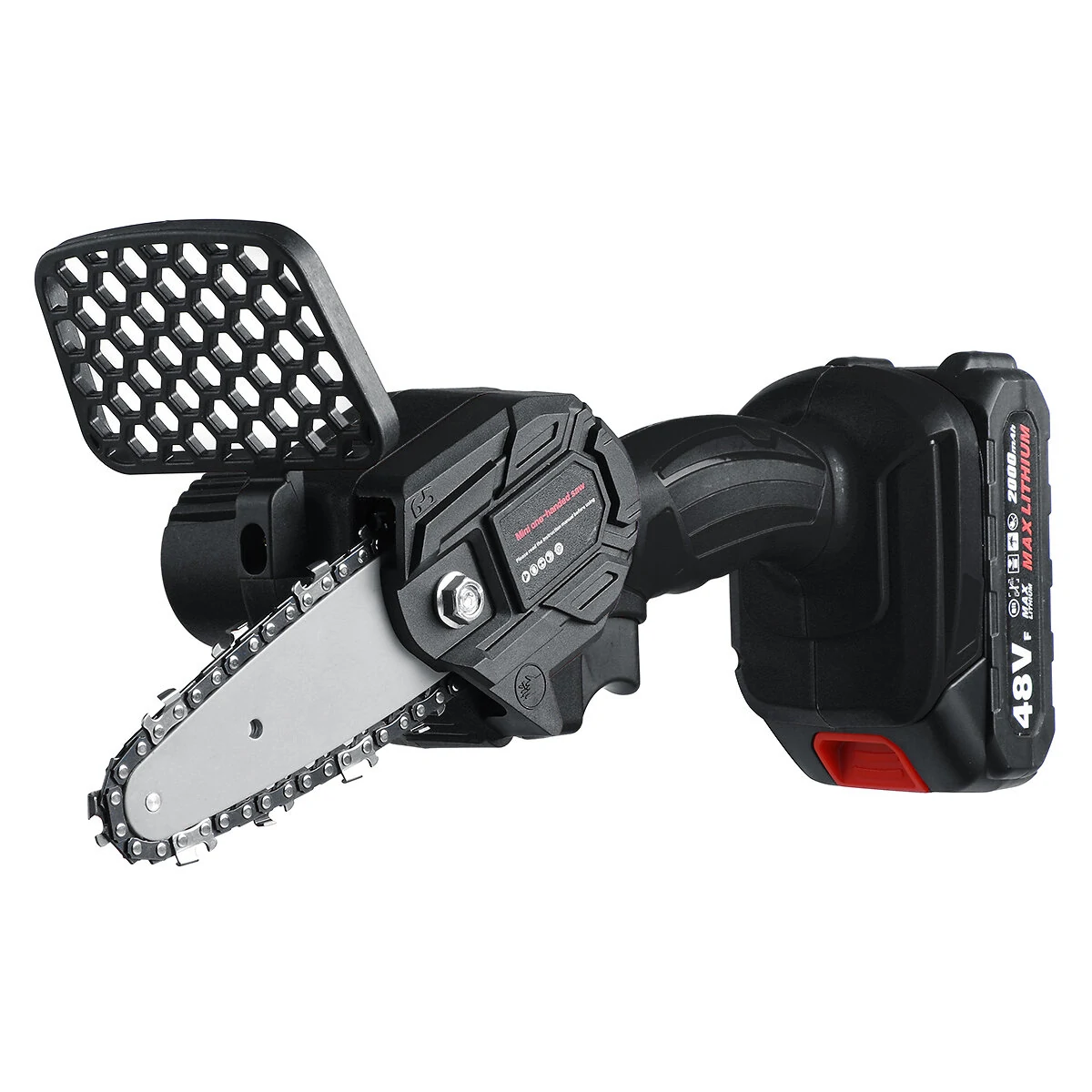 WORX 21V Cordless Electric Chain Saw - 4 Inch Rechargeable with 2 Batteries