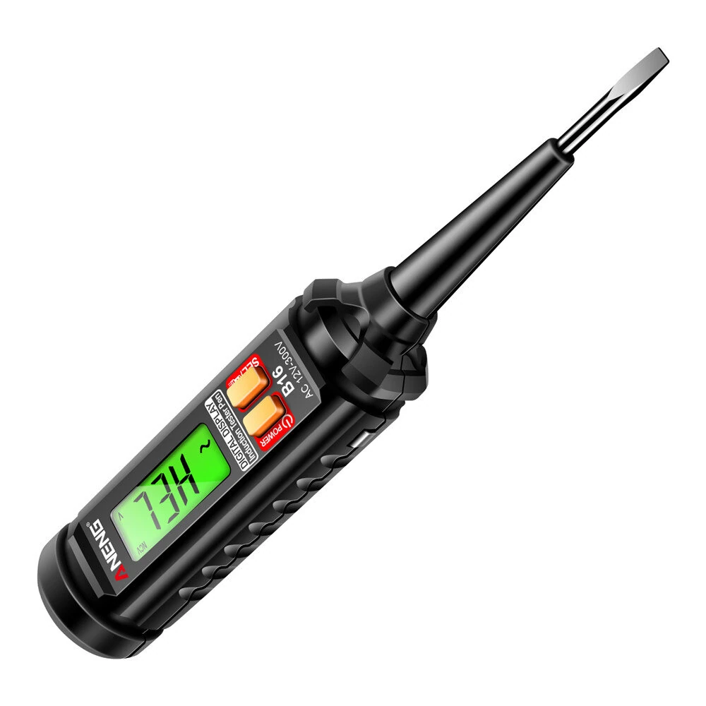 ANENG B16 Digital Voltage Tester Pen | 12V-300V NCV Detection | LCD Display & Sound/Light Alarm