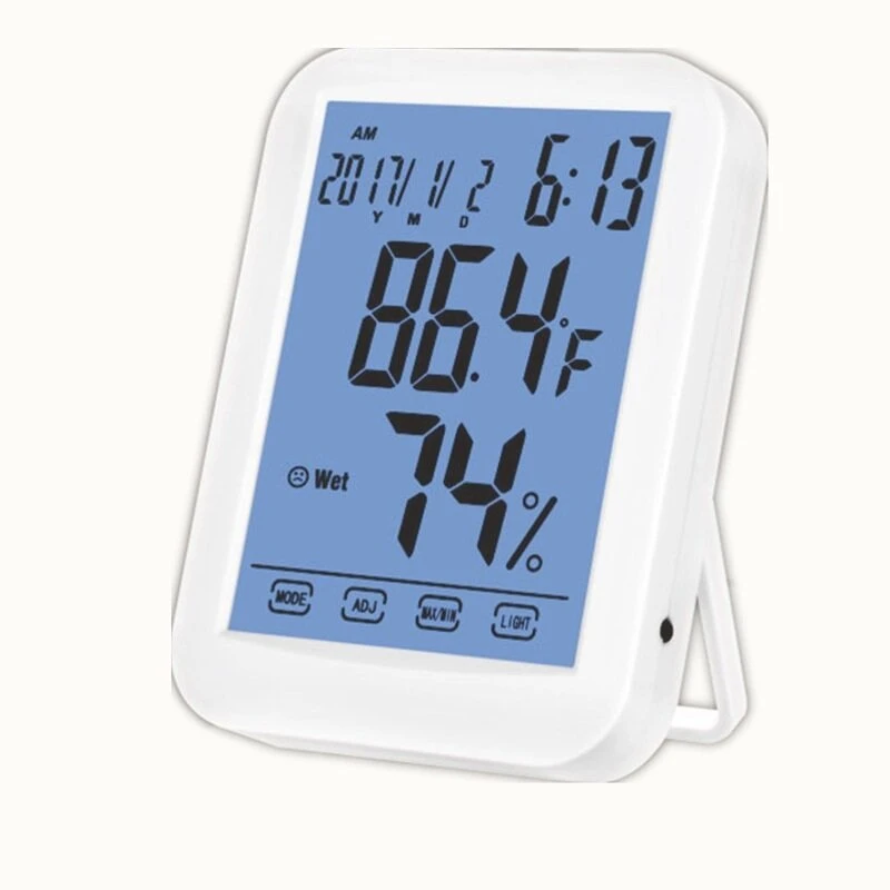 Luminous Touch Screen Hygrometer - Digital Temperature & Humidity Meter