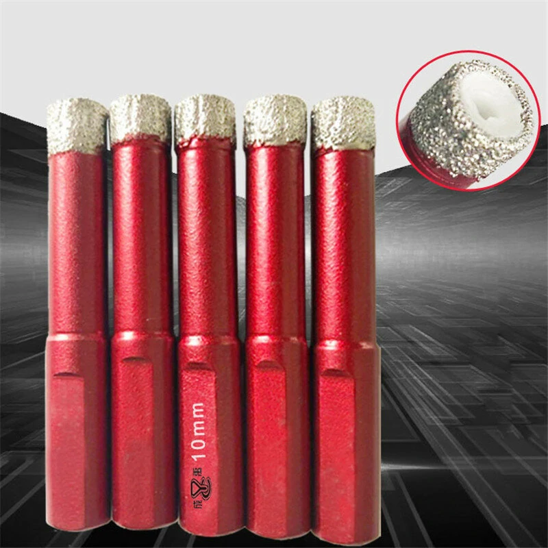 Marble Diamond Hole Saw Drill Bits - 6-14mm Dry Cut for Tile & Glass