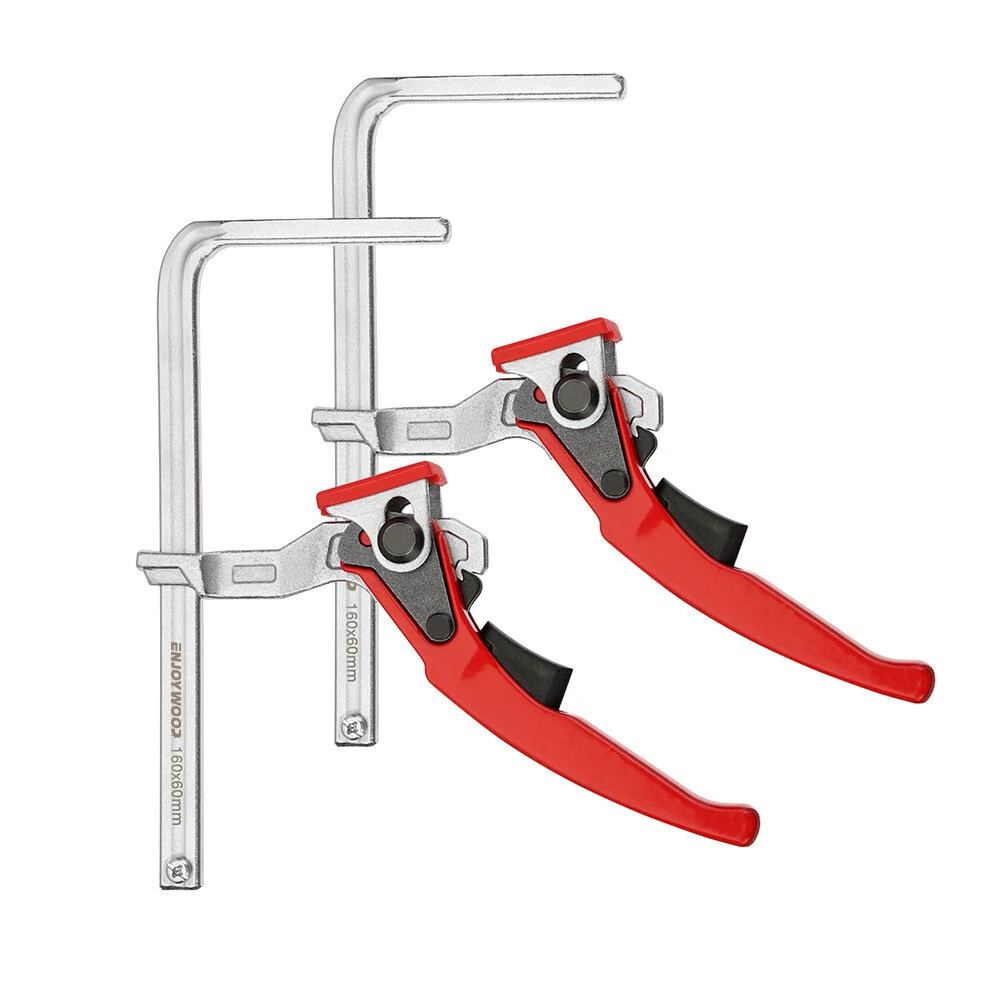 ENJOYWOOD Quick Ratchet Track Saw Guide Rail Clamp - 2PCS/4PCS Alloy Steel for MFT Table
