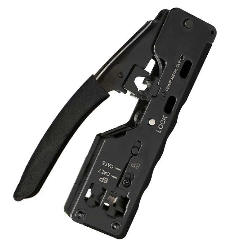 Multifunctional 6p8p Network Cable Pliers | Ez Through Hole Crystal Head Crimping Tool
