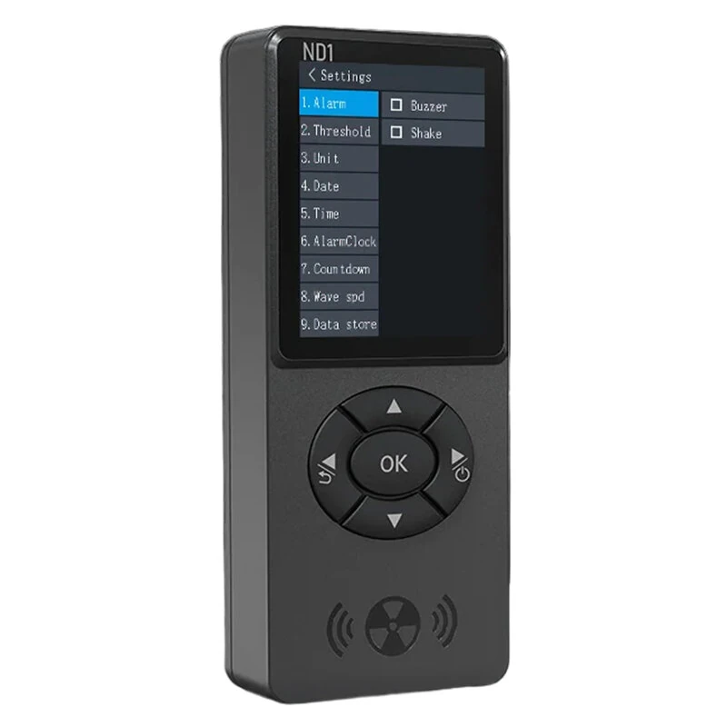 ALIENTEK ND1 Geiger Counter - Portable Nuclear Radiation Tester for Beta Gamma X-Ray | Rechargeable, LCD Display, Sound & Vibration Alerts