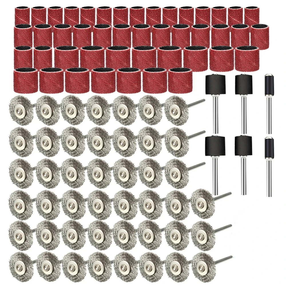 Dremel 96Pcs Rotary Tool Accessory Set | Sanding Bands, Wire Wheels, Polishing Kit