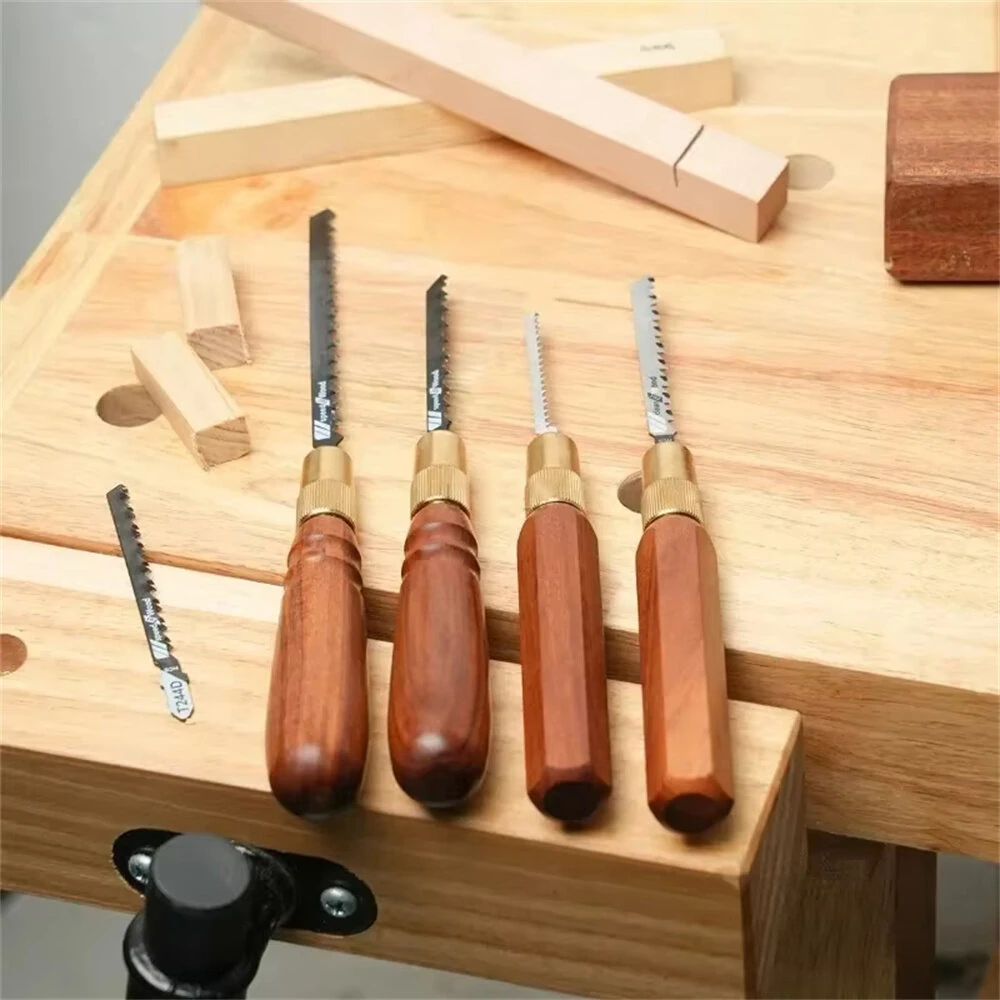 Woodworking Hand Saw - Rosewood Handle & High Carbon Steel Blades | Fine/Coarse Teeth for Precise Cuts