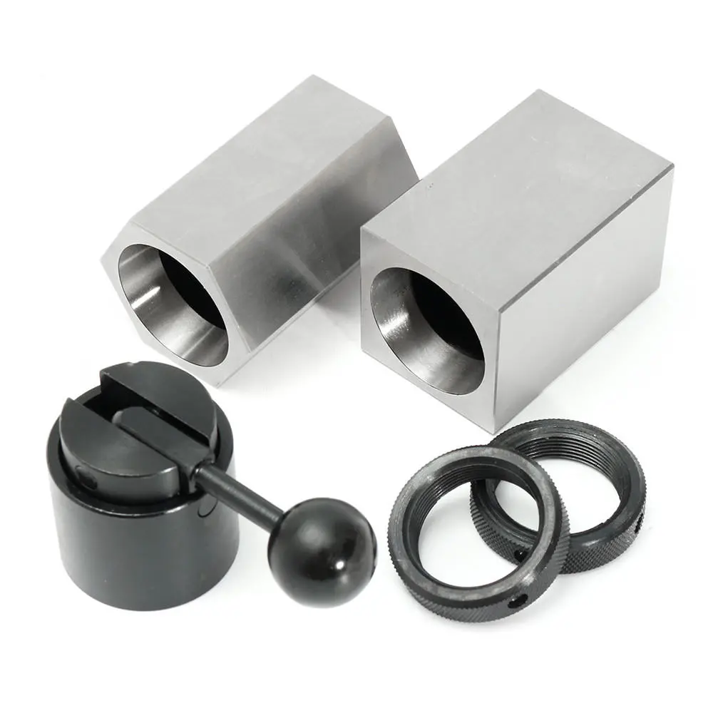 Machifit 5C Collet Block Set - Square & Hex Holder for Lathe Tools Kit