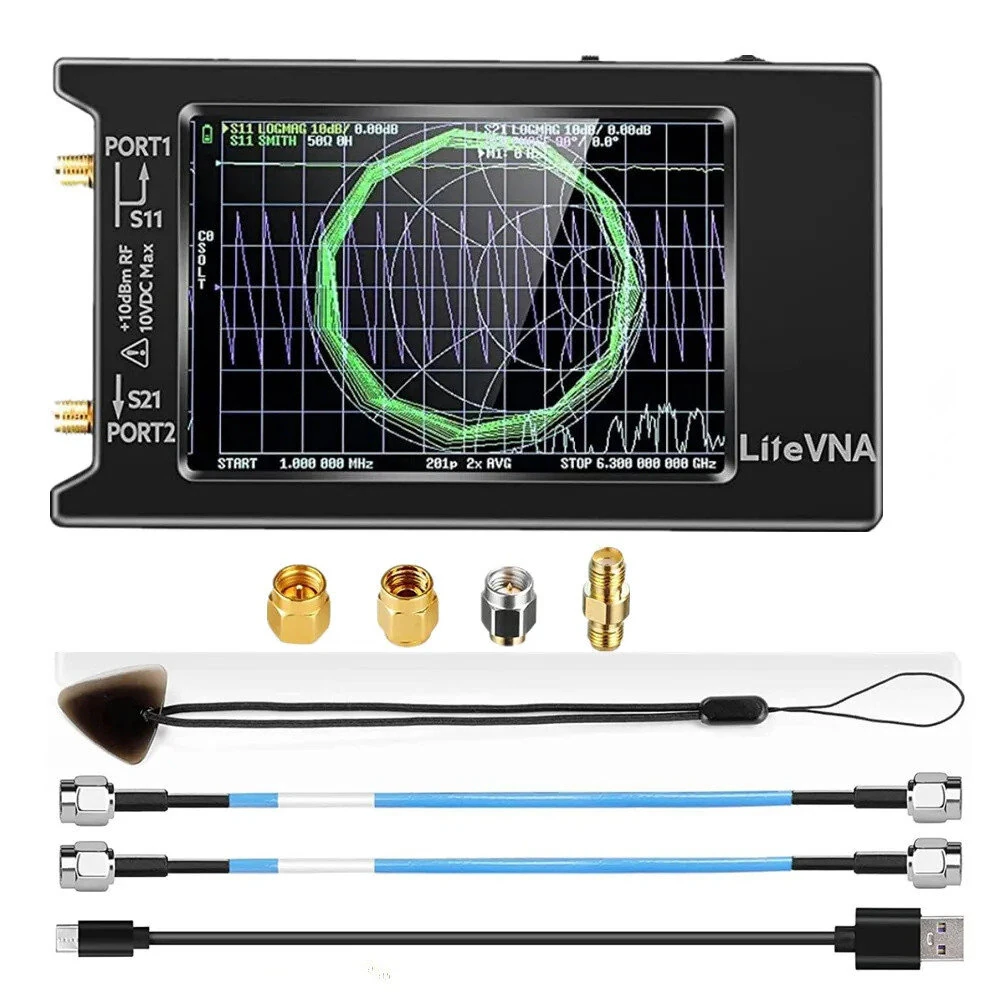 LiteVNA NanoVNA 64 | 50kHz-6.3GHz Vector Network Analyzer | 4 Screen & MicroSD