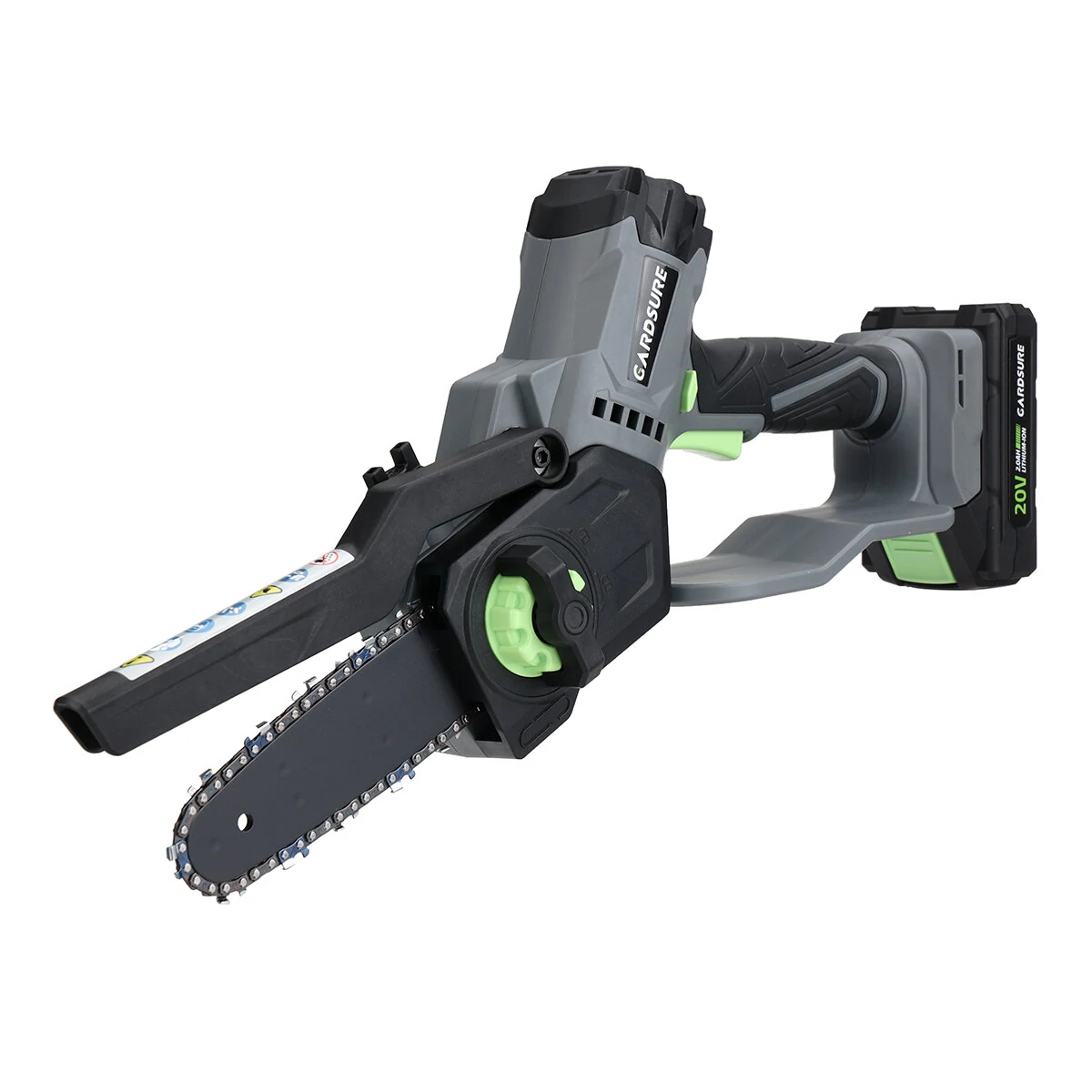 GARDSURE Mini Chainsaw 6 Inch Cordless | 20V Brushless Electric with 2 Batteries
