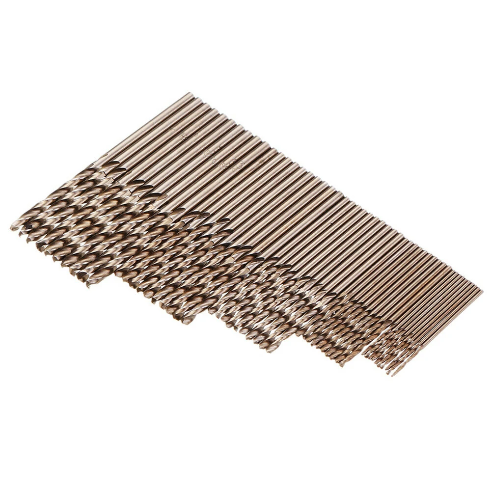 Drillpro HSS M35 Cobalt Twist Drill Bit Set - 50pcs 1-3mm Sizes