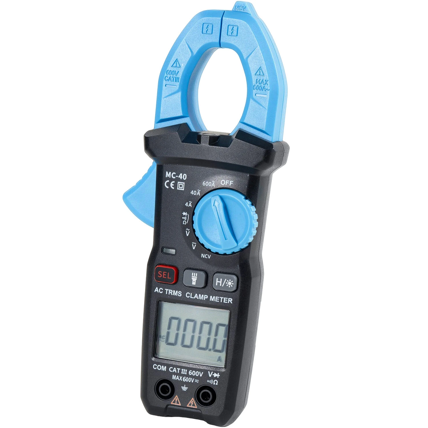 FNIRSI MC-40 600A True RMS Clamp Meter - Auto Ranging Multimeter with NCV & Backlight