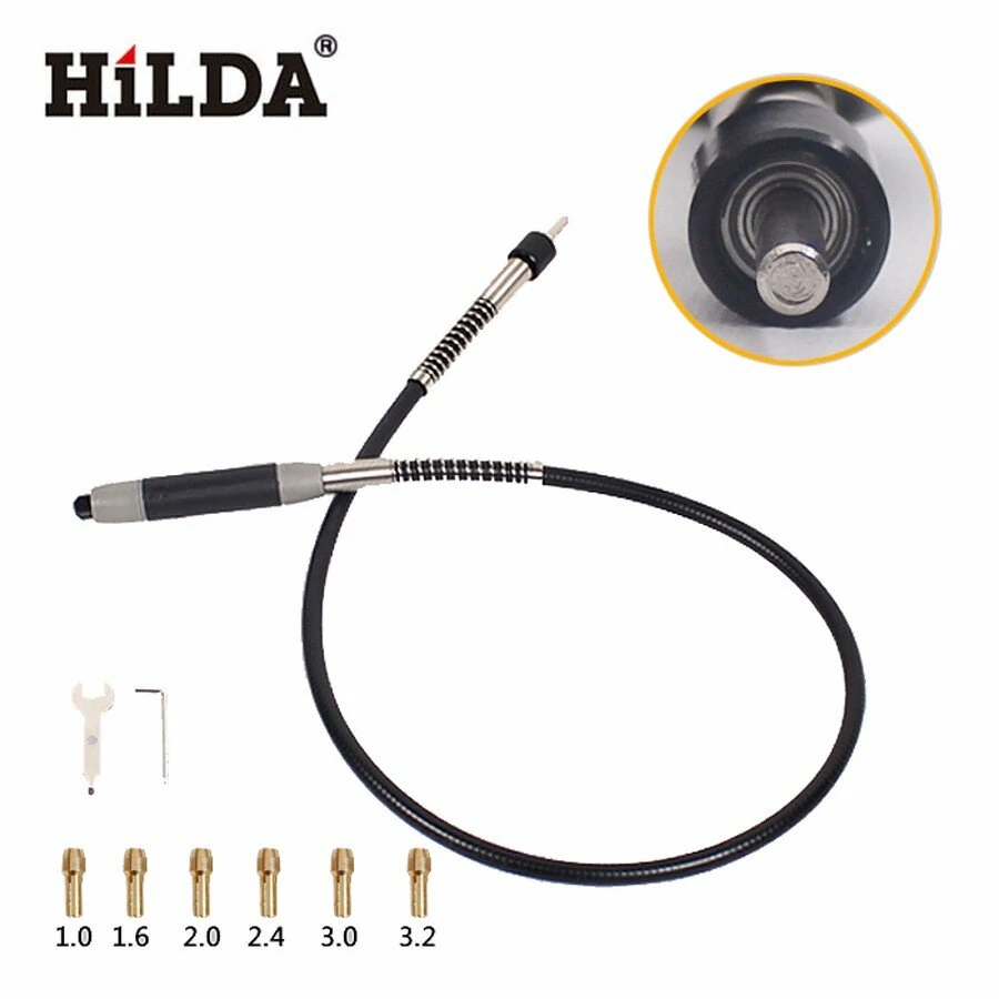 HILDA Flexible Shaft for Dremel 400W Rotary Tools | 110cm with 6 Chucks