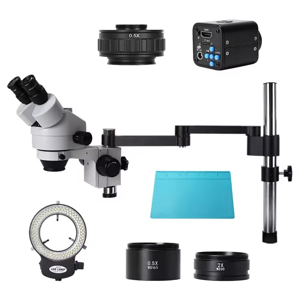 HAYEAR 7-90X Trinocular Microscope | 360° Swivel Arm & 2K Camera | For Phone Repair & Soldering