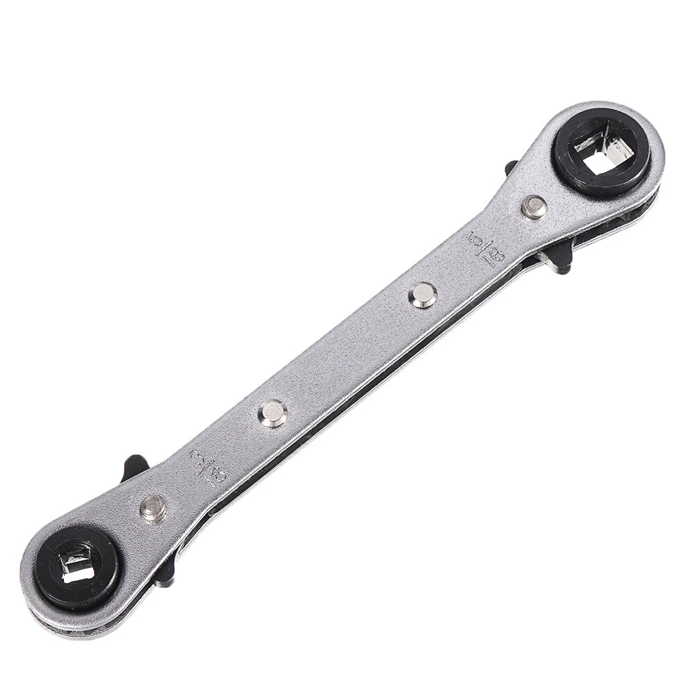 Double Head Ratchet Wrench - 4-in-1 Adjustable Spanner with 3/8 & 1/4 Sockets