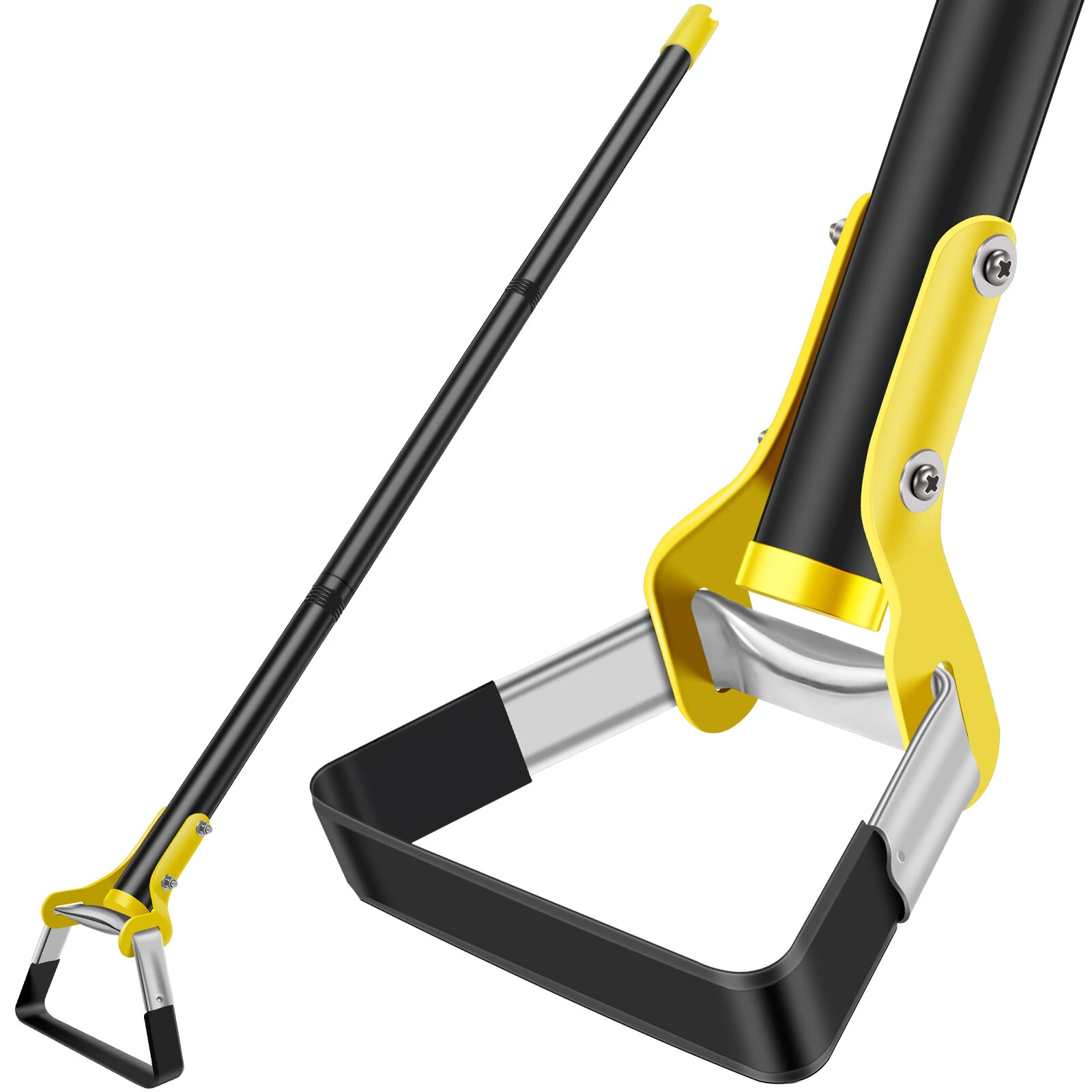 Garden Hoe Tool - 1.6M Stainless Steel Sharp Stirrup Loop Hoe | Triangle Head