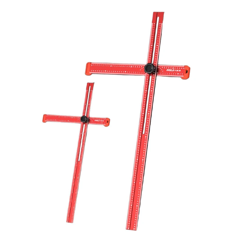 Adjustable T-Shape Angle Ruler - Aluminum Alloy Multi-Angle Measuring Tool | 60cm