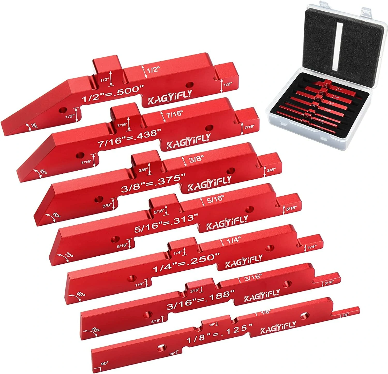 7pcs Aluminum Router Table Setup Bars | Precision Height Gauge Set for Table Saw