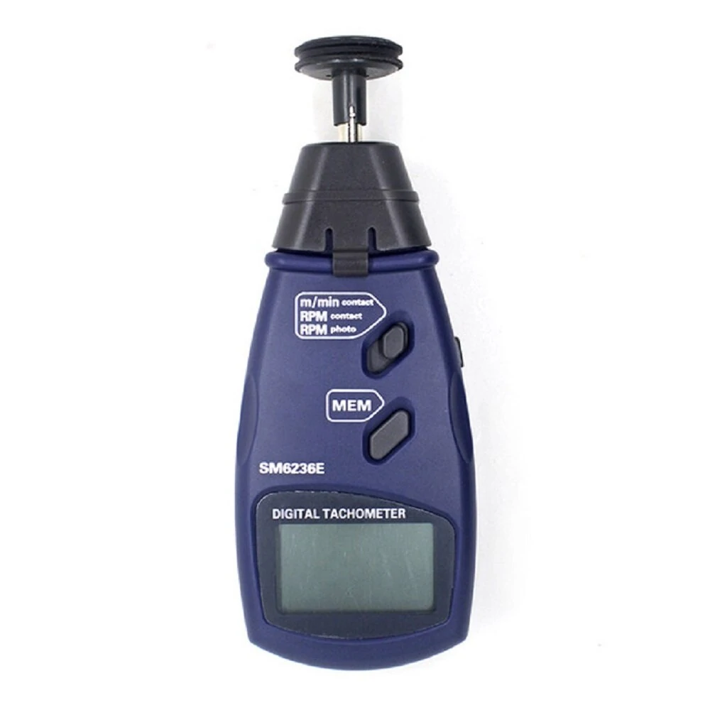 SM6236E Portable Photo Tachometer | Non-Contact & Surface Speed Meter with Data Hold