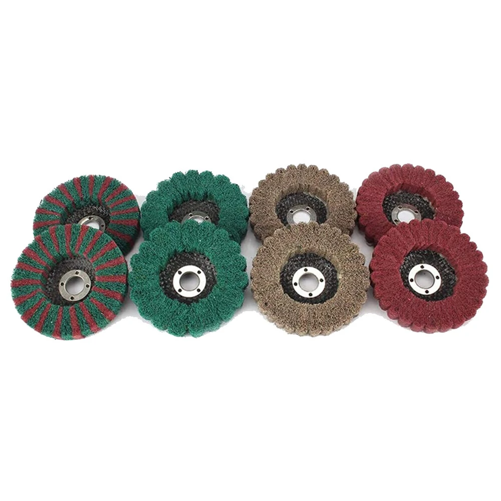 4 Inch 8Pcs Fiber Disc Polishing Wheel | Grinding Scouring Pad for Angle Grinder