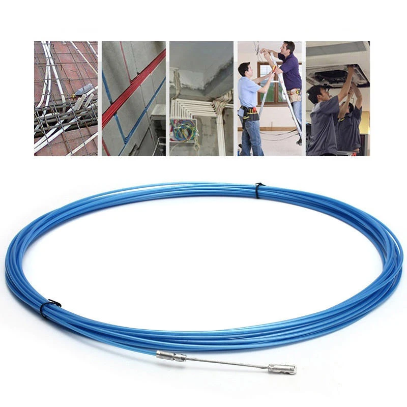 Electric Spiral Cable Push Puller - 5-50m Fish Tape Wire Guide | Conduit Snake Rodder