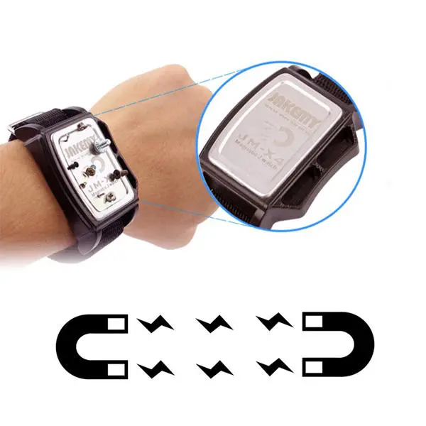 JAKEMY JM-X4 Magnetic Wristband - Screw Nail Keeper Organizer Tool for DIY