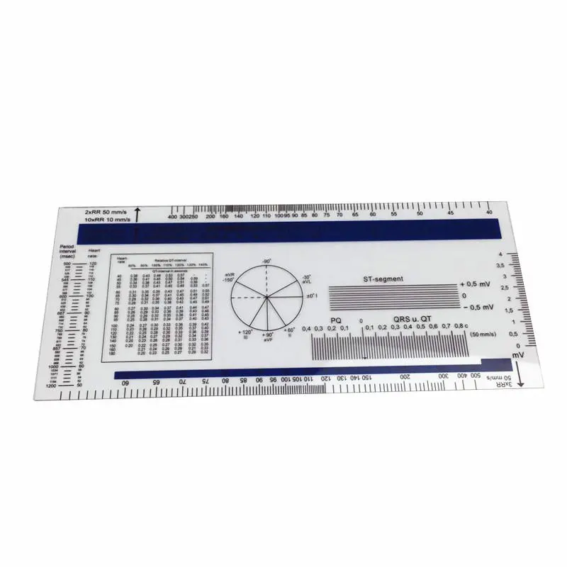 PVC ECG Ruler & Caliper | Electrocardiogram Divider for Medical Measurement