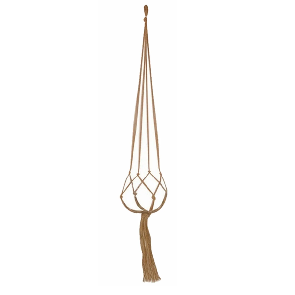 Macrame Plant Hanger - Braided Rope Hanging Planter Basket for Garden Art