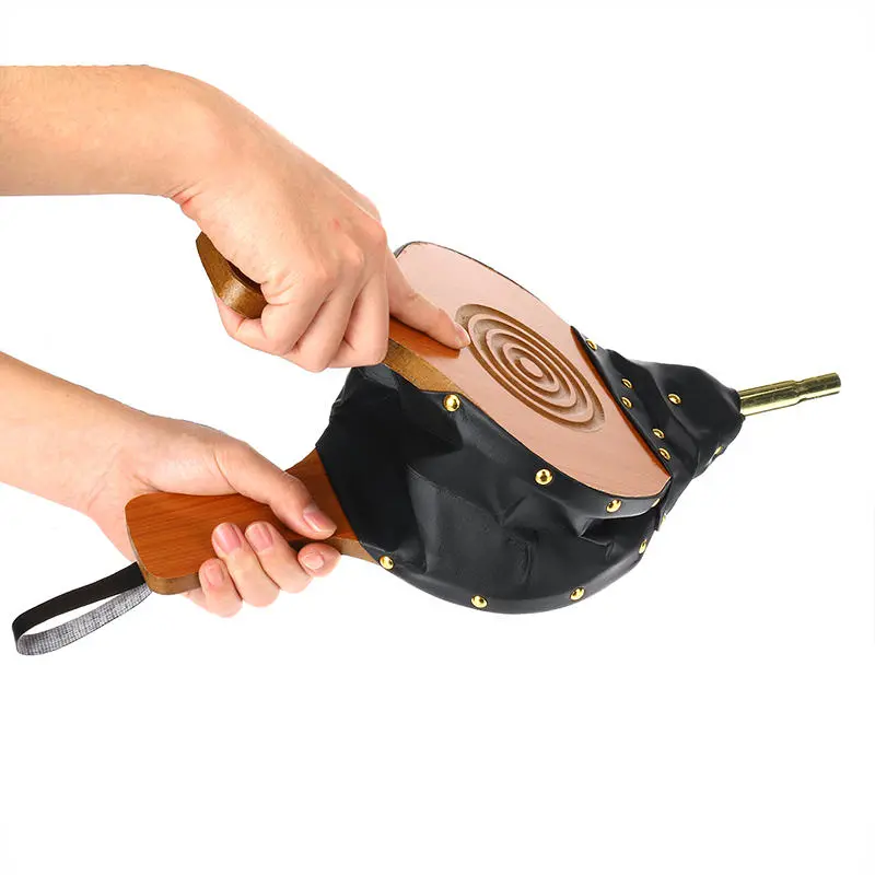 Bellows Blower for Fireplace & Stove - Camping Air Blower for Cooking & Picnic