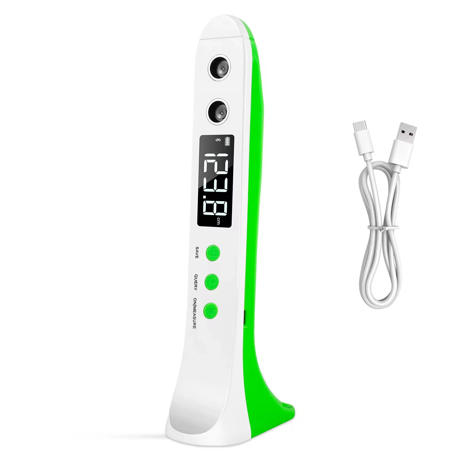 Portable Digital LED Height Measuring Stadiometer - Rechargeable, 11.8-86.6in, Real-time Temperature | Easy Home & Travel Use