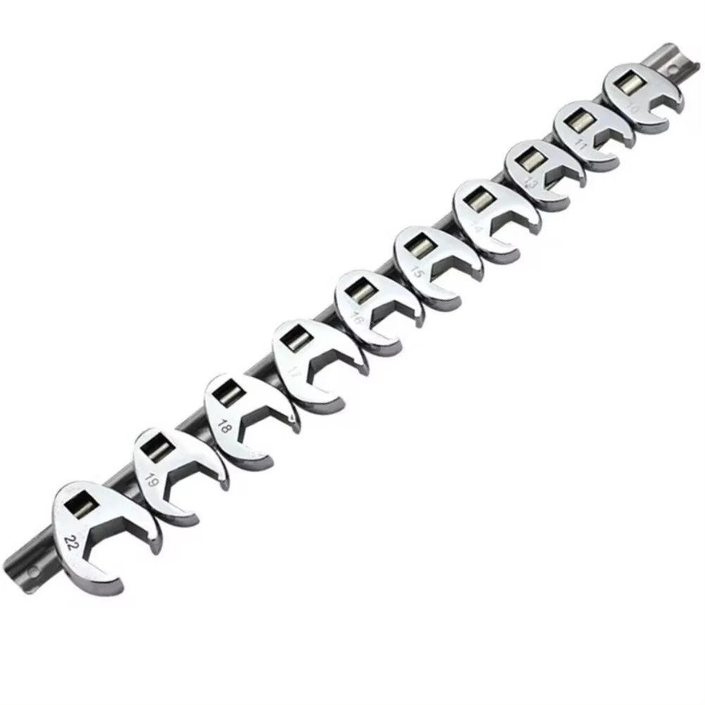 Craftsman 10PCS 3/8 Drive Crowfoot Wrench Set | 10-22mm Metric & SAE | Chrome