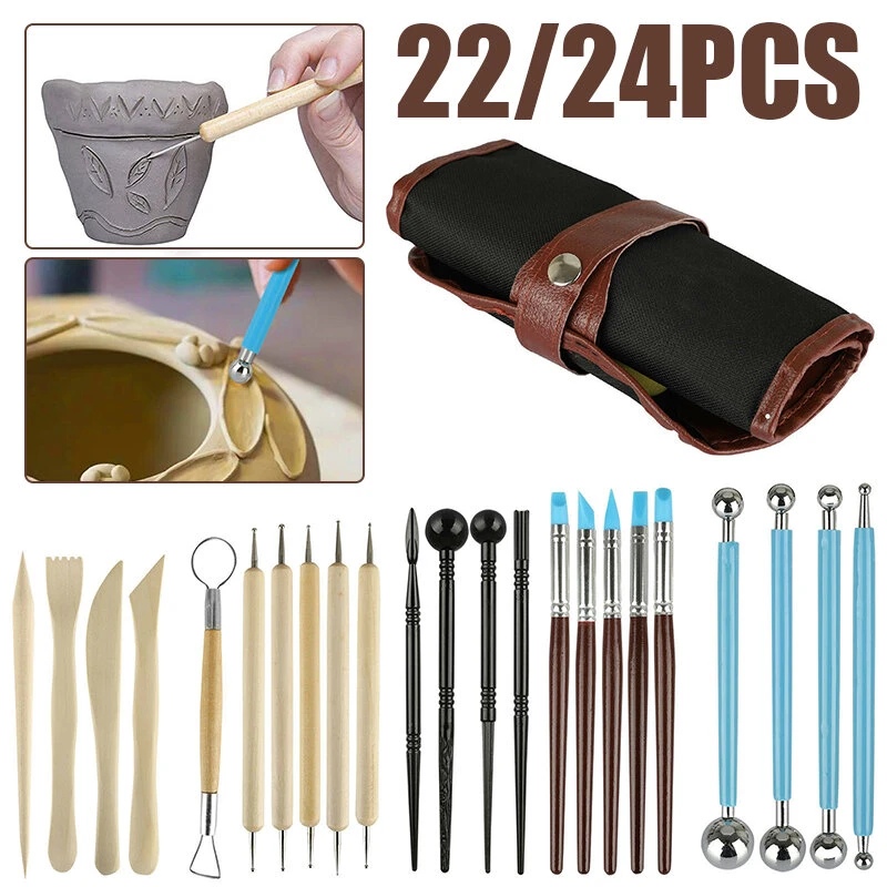 24/22PCS Ceramic Clay Sculpting Tool Set | Carving & Modeling Kit