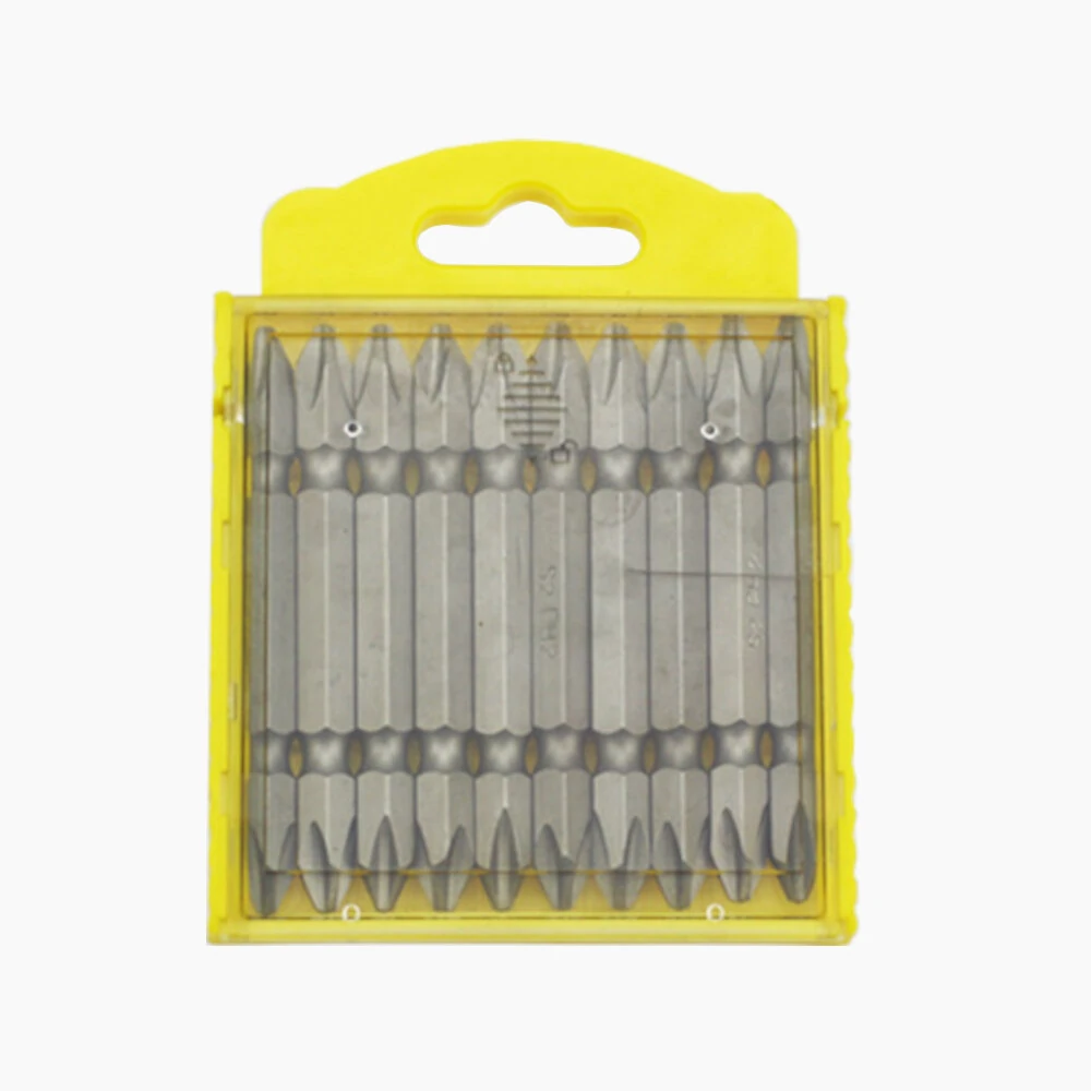 10Pcs PH2 Screwdriver Bits - 65/110mm S2 Steel Magnetic Double-ended