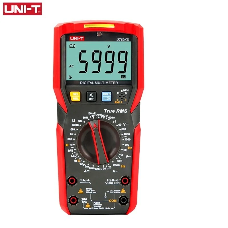 UNI-T UT89X True RMS Multimeter - NCV 20A AC DC Voltmeter Capacitance Tester