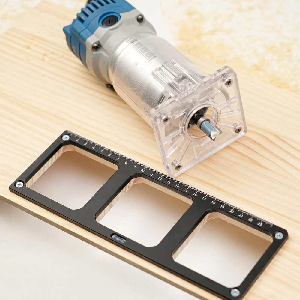 Aluminum Router Template - 86 Type Switch Socket Guide for Woodworking & Cabinets