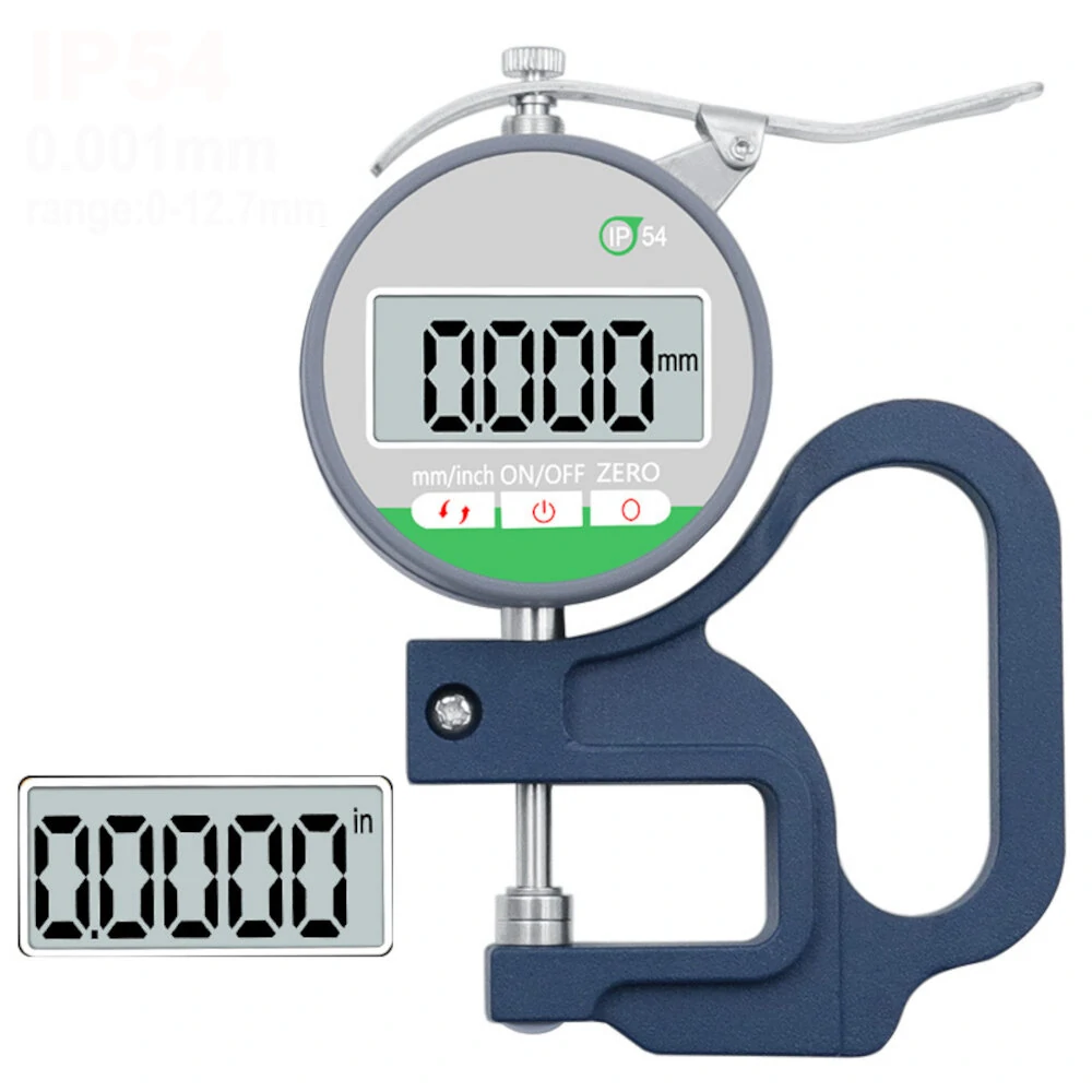 0.01mm Digital Thickness Gauge - Touch Screen Micrometer | 0.001mm Micron Tester