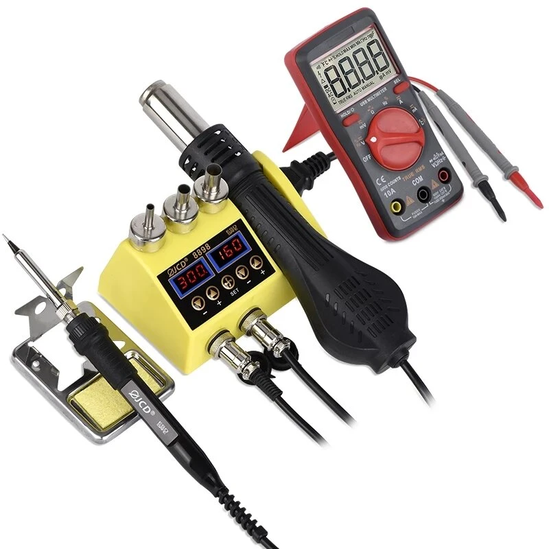 JCD 8898 2-in-1 Soldering Station | 750W with 80W Iron & Hot Air Gun