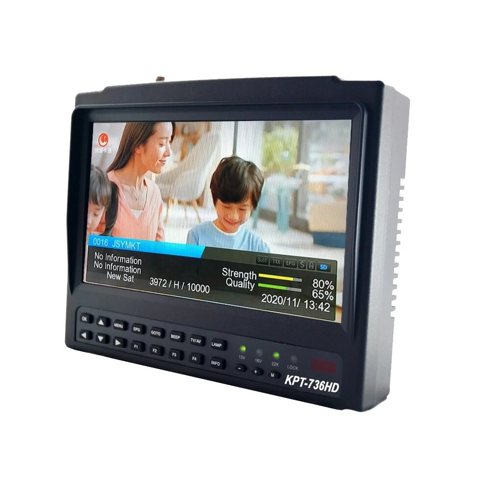 KPT-736HD 4K Satellite Finder - DVB-S2/HEVC Full HD Receiver & Meter