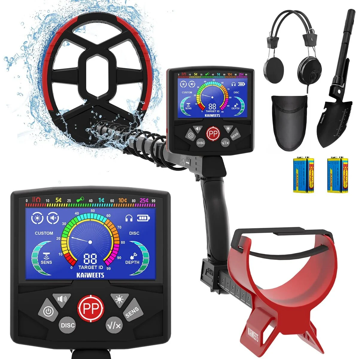 KAIWEETS Explorer X II Metal Detector | IP68 Waterproof | 4 Modes & LCD Display