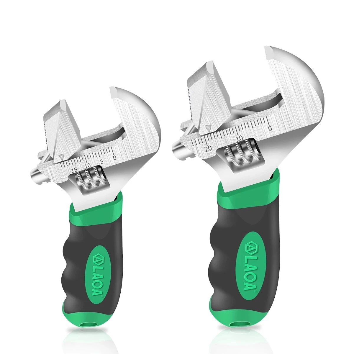 LAOA Adjustable Wrench 6 & 8 Inch | Monkey Pipe Wrench | Multifunction Car Tool
