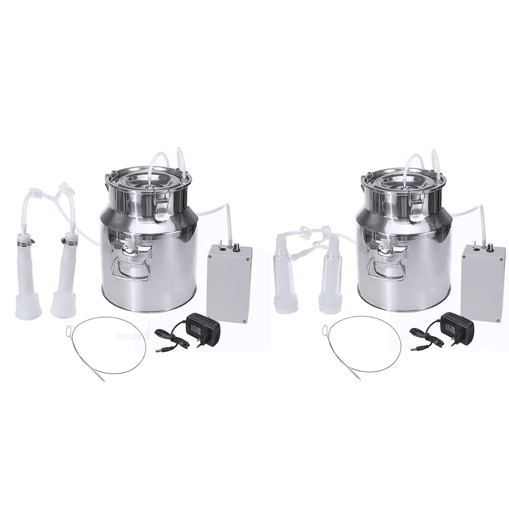 Dual Head 14L Electric Milking Machine for Cow Goat Sheep | Vacuum Pump